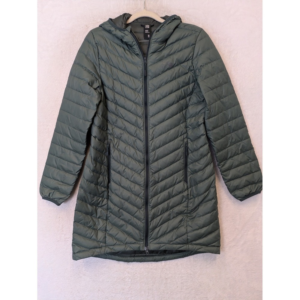 Mountain Hardwear Puffer Parka Women's Medium Green Hooded Down Jacket